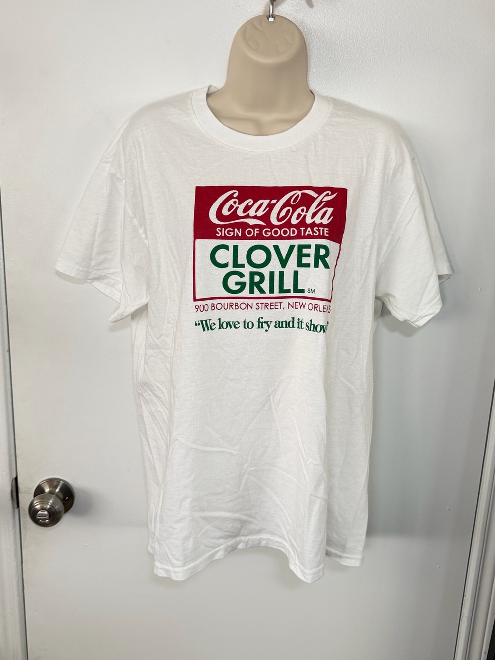 Coca Cola x Clover Grill White Graphic Tee M